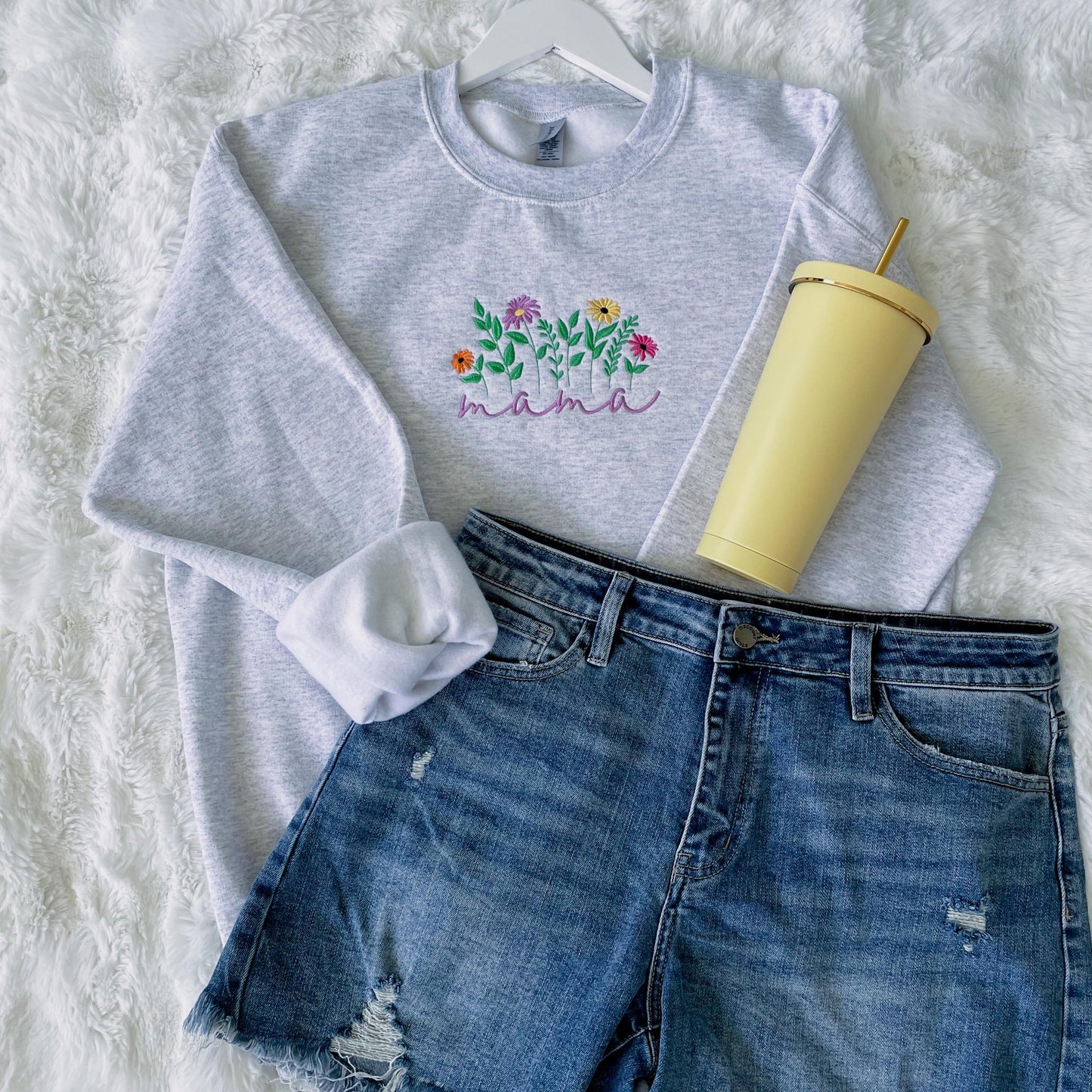 PREORDER: Wildflower Mama Embroidered Sweatshirt