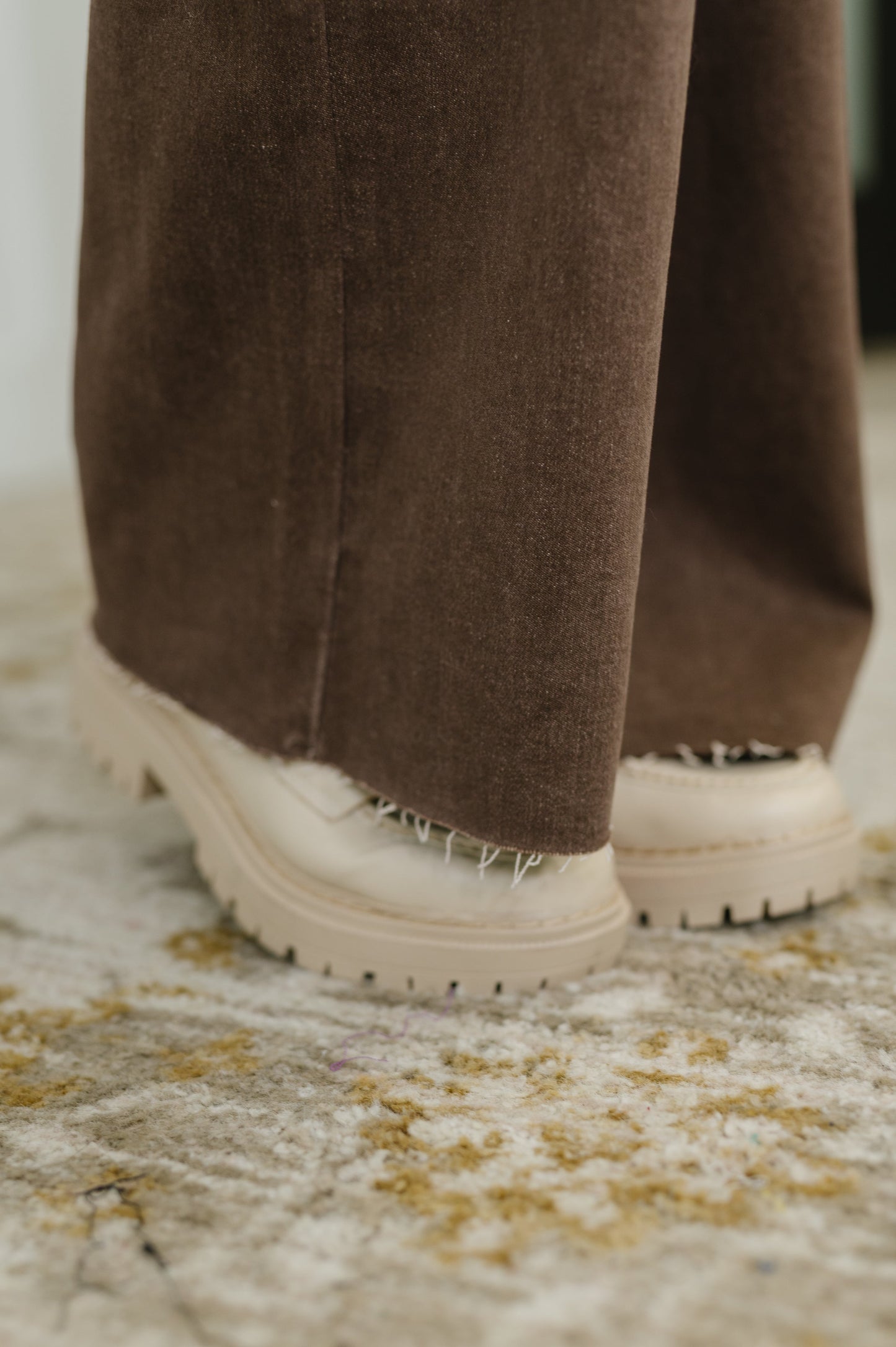 Andy High Waist Retro Wide Yarn Dyed Front Patch Pkts