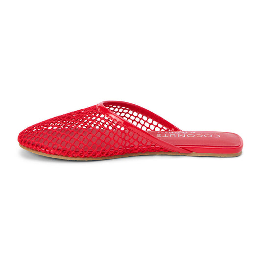 Brooklyn Flat Mule in Red
