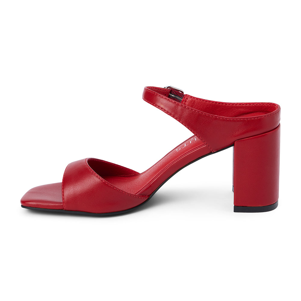 Donnie Heeled Sandal in Red