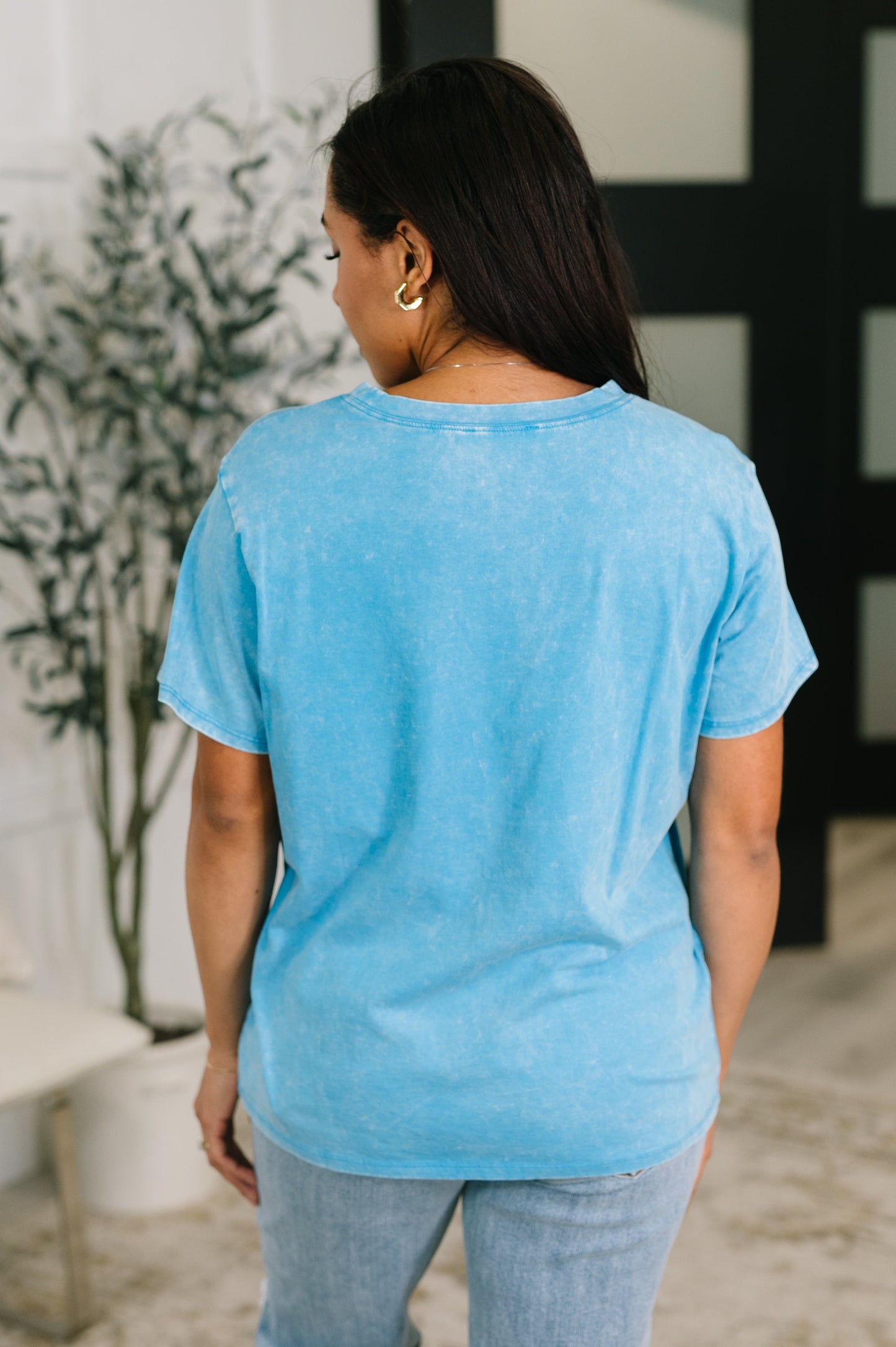 Had to Be There Mineral Wash Tee in Deep Sky