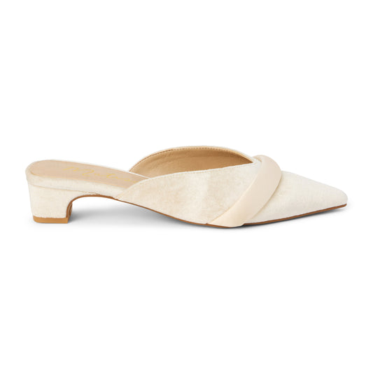 Kellan Heeled Mule in Ivory