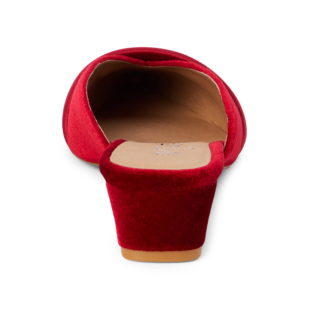 Kellan Heeled Mule in Red