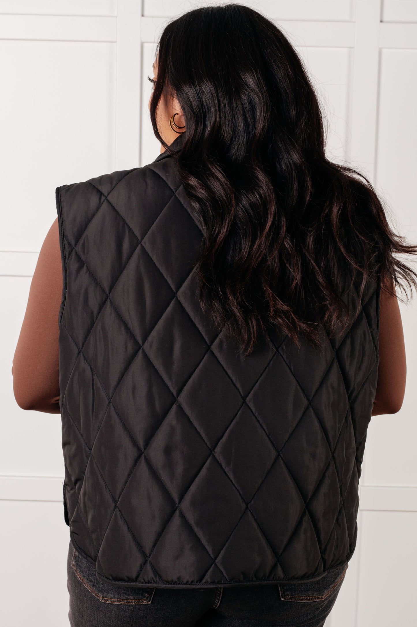 Layering Queen Quilted Puffer Vest in Black