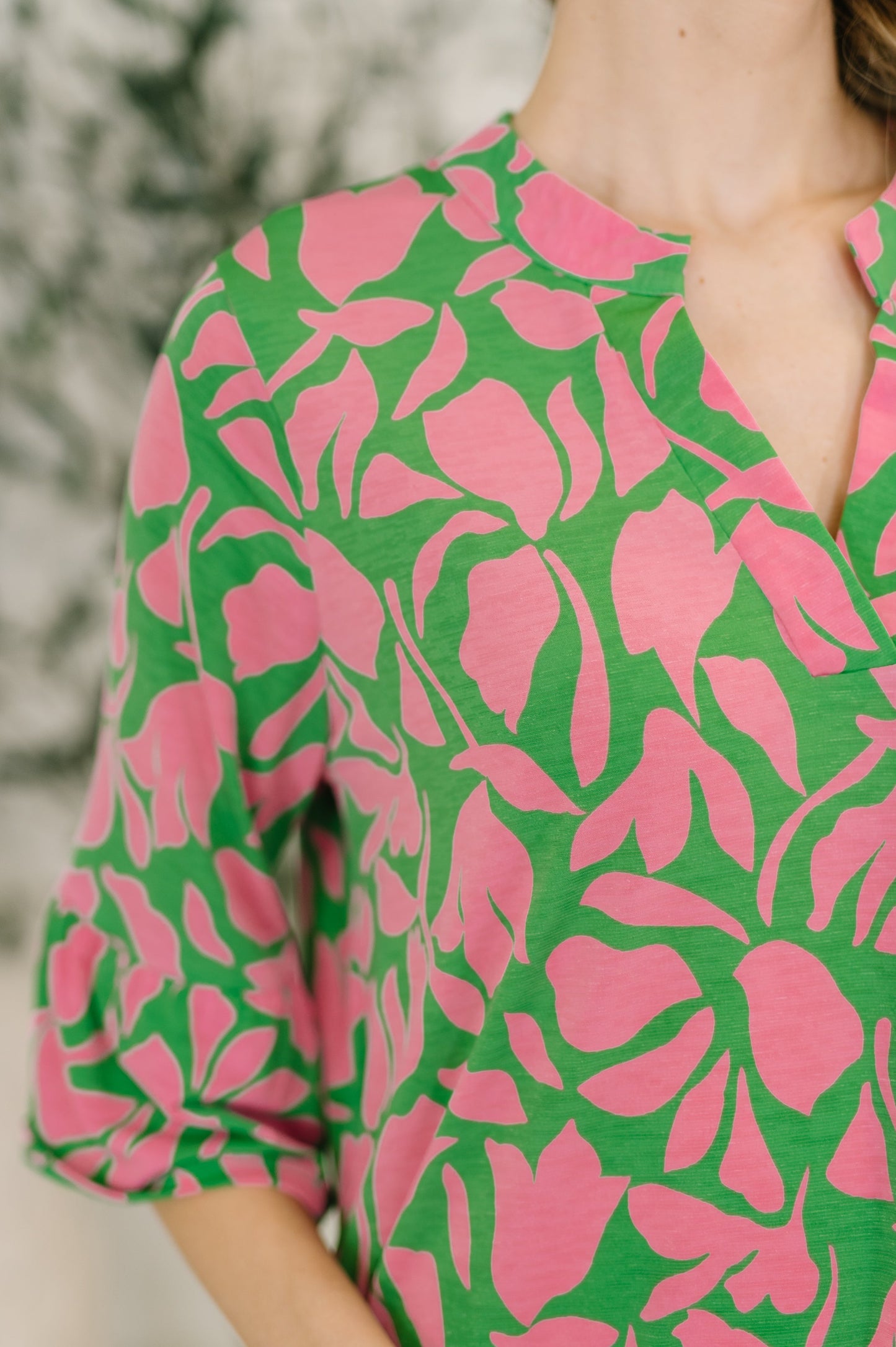 Lizzy Sunday Dress in Emerald Abstract Floral- 3/3/2026