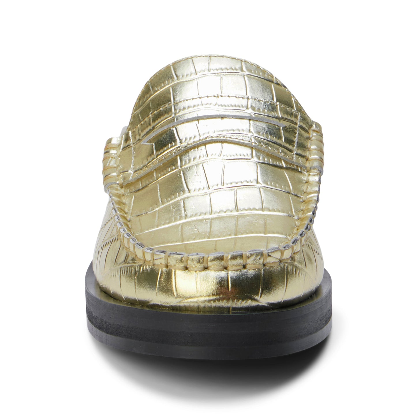 Tasha Loafer Mule in Gold Croc