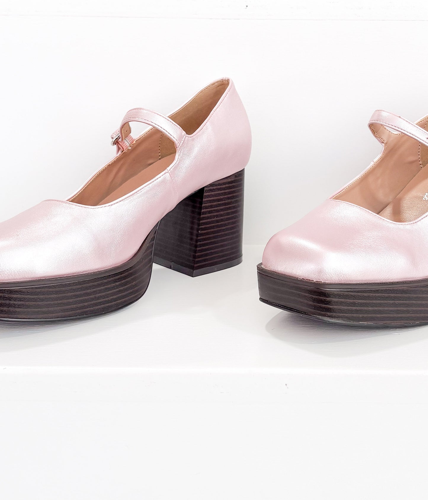 Matilda Platform Heel In Metallic Rose