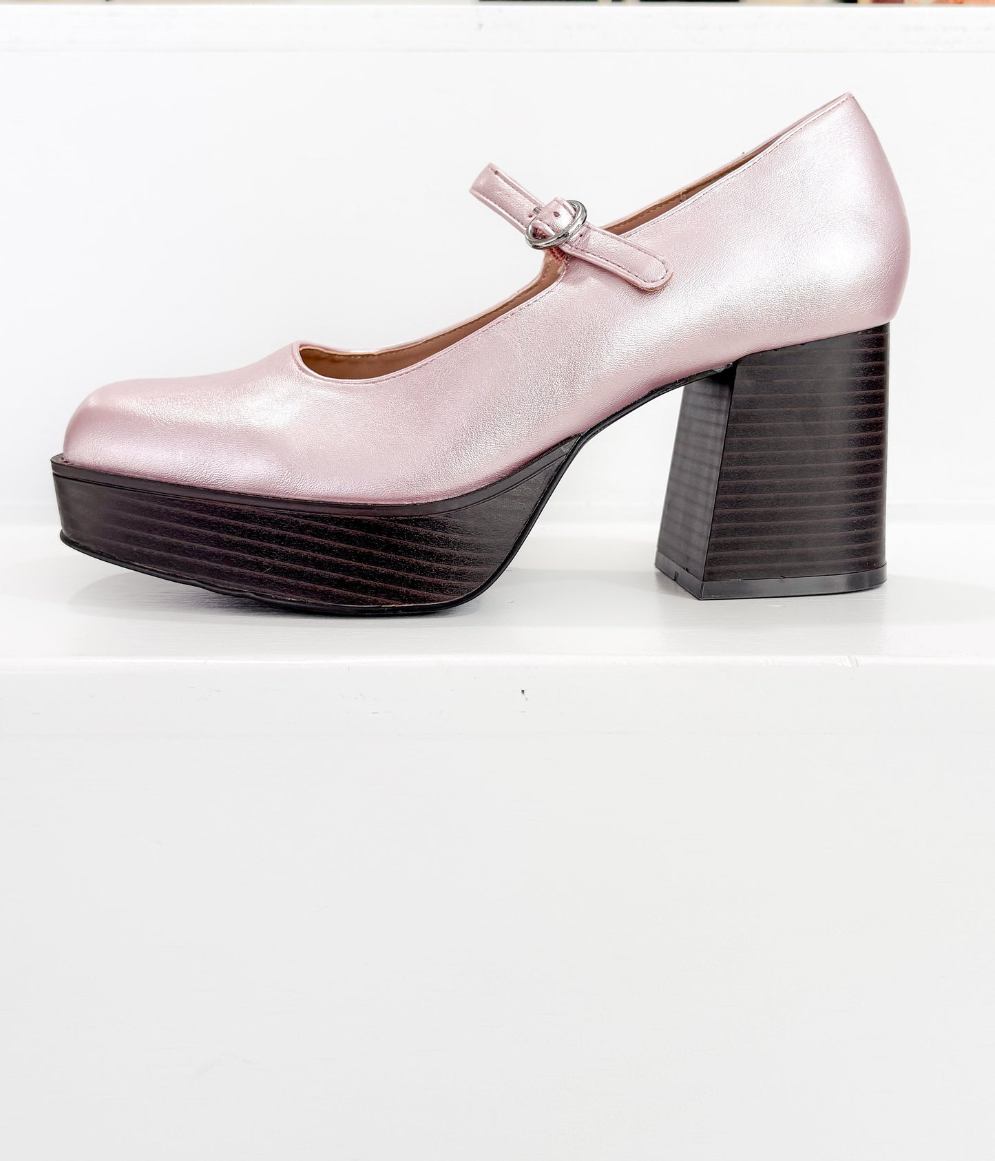 Matilda Platform Heel In Metallic Rose