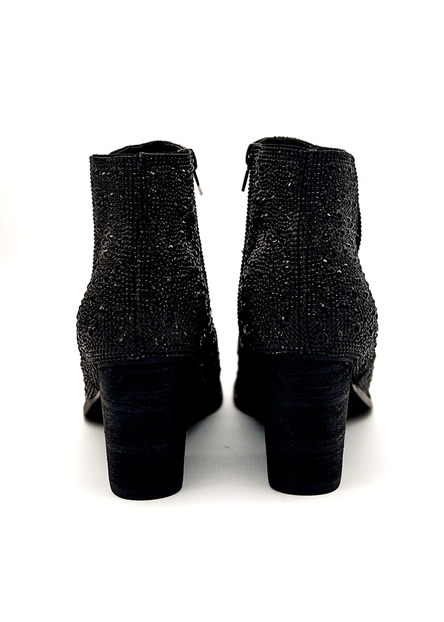 Shine Star Rhinestone Bootie in Black