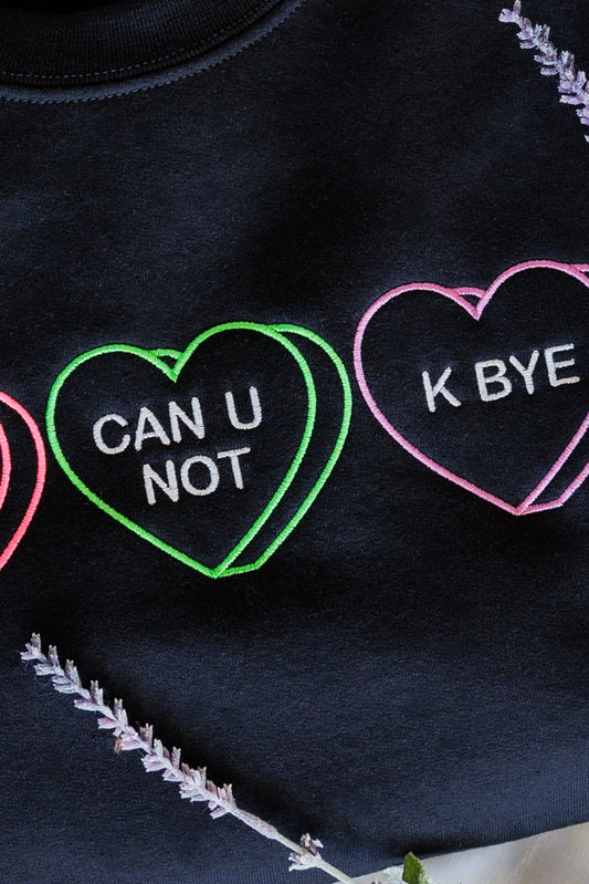 PREORDER: Snarky Valentine Embroidered Sweatshirt
